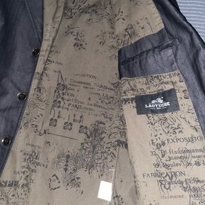 Gorgeous Laugeche Blazer, black and navy blue colour with leather pockets